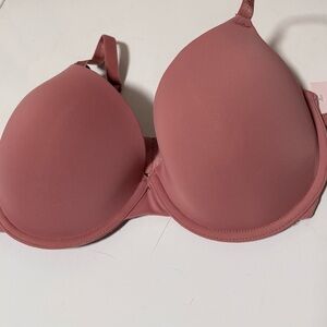 Auden Women's Cotton Brand New Mauve T-Shirt Lightly Lined Demi Bra - Size 32DDD
